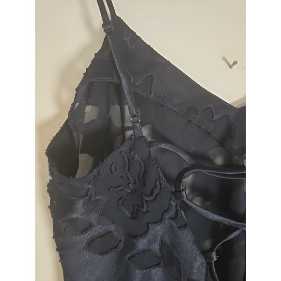 Victoria's  Secret Women's S  Mini Sheer Lacy‎ Rose Gold Lbl Black Bow Ties SEXY - Picture 12 of 12